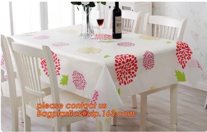 Polka Dots Banquet Plastic Tablecloths Table Cover Wedding Party Decorations, plastic oval table tablecloth PVC waterpro