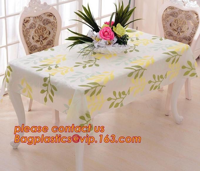 Polka Dots Banquet Plastic Tablecloths Table Cover Wedding Party Decorations, plastic oval table tablecloth PVC waterpro