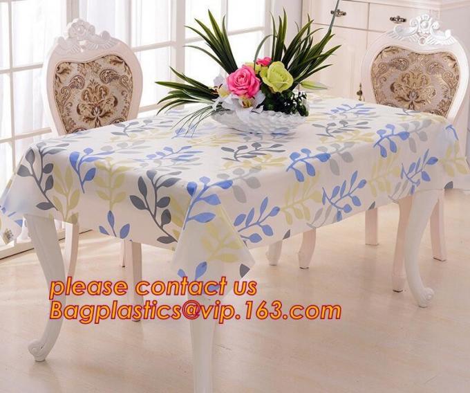 Polka Dots Banquet Plastic Tablecloths Table Cover Wedding Party Decorations, plastic oval table tablecloth PVC waterpro