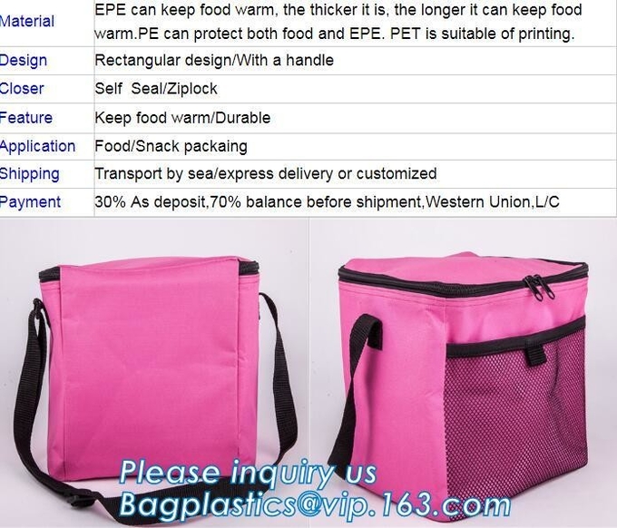 disposable insulated bags for food transport