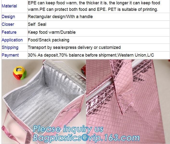 disposable insulated bags for food transport
