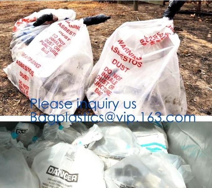 Heavy Duty Construction Plastic Asbestos Bag Waste Bag,Heavy Duty Disposal Polythene bags For Asbestos Removal BAGEASE