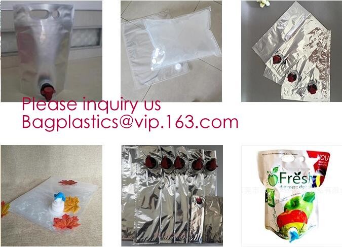 3L ,5L ,10L ,20 L Wine Dispenser Packaging Bag milk Spout bib Bag In Box,butterfly valve box bag/juice plastic BIB bag i