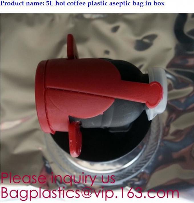 3L ,5L ,10L ,20 L Wine Dispenser Packaging Bag milk Spout bib Bag In Box,butterfly valve box bag/juice plastic BIB bag i