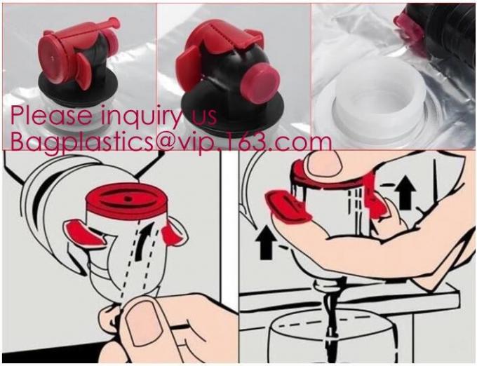 3L ,5L ,10L ,20 L Wine Dispenser Packaging Bag milk Spout bib Bag In Box,butterfly valve box bag/juice plastic BIB bag i
