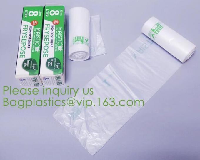 Drawstring Drawtape liner sacks, sachets, closure,shopping biodegradable compostable clear plastic grocery shopping bag,