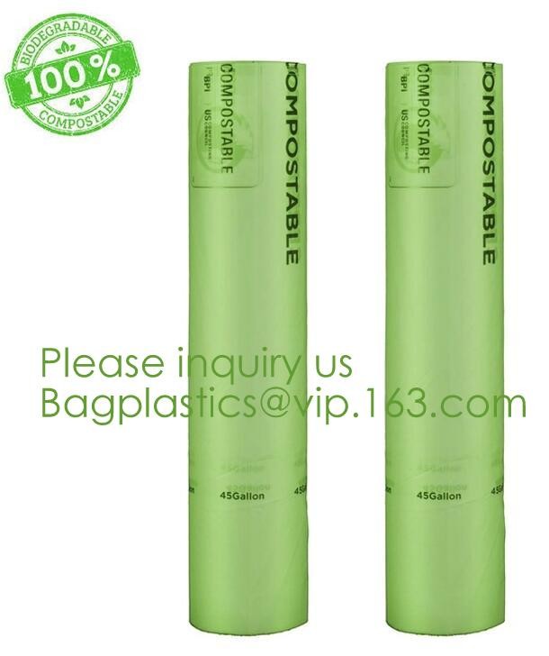 Drawstring Drawtape liner sacks, sachets, closure,shopping biodegradable compostable clear plastic grocery shopping bag,