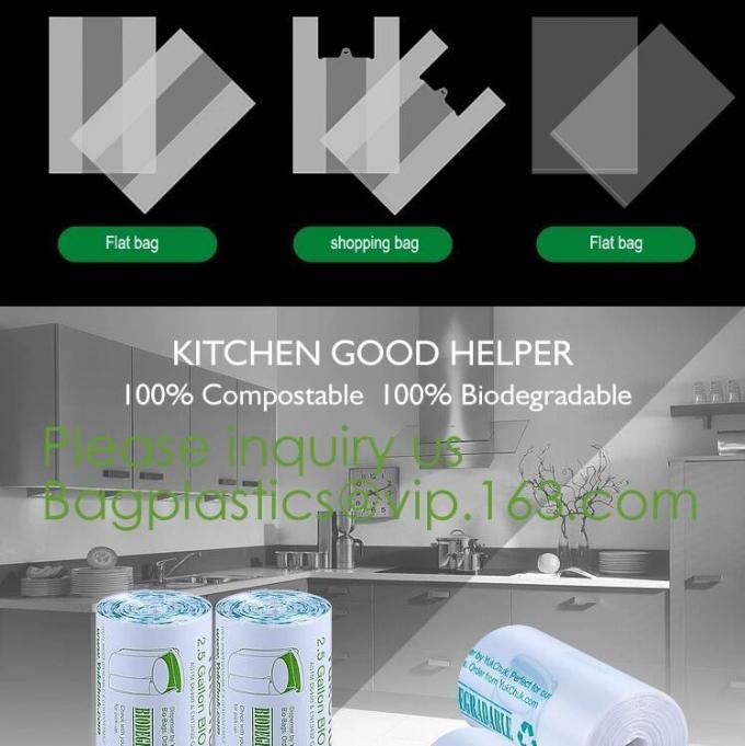 Drawstring Drawtape liner sacks, sachets, closure,shopping biodegradable compostable clear plastic grocery shopping bag,