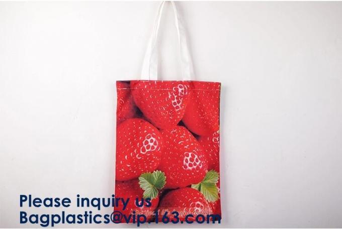 canvas cotton pouch tote bag with custom printed logo,shoulder