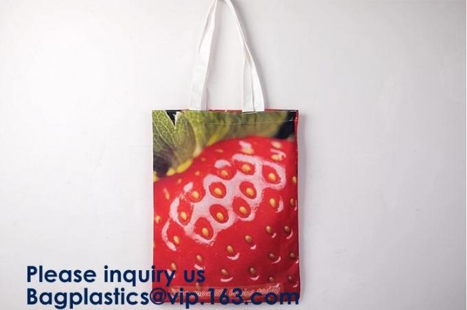 canvas cotton pouch tote bag with custom printed logo,shoulder