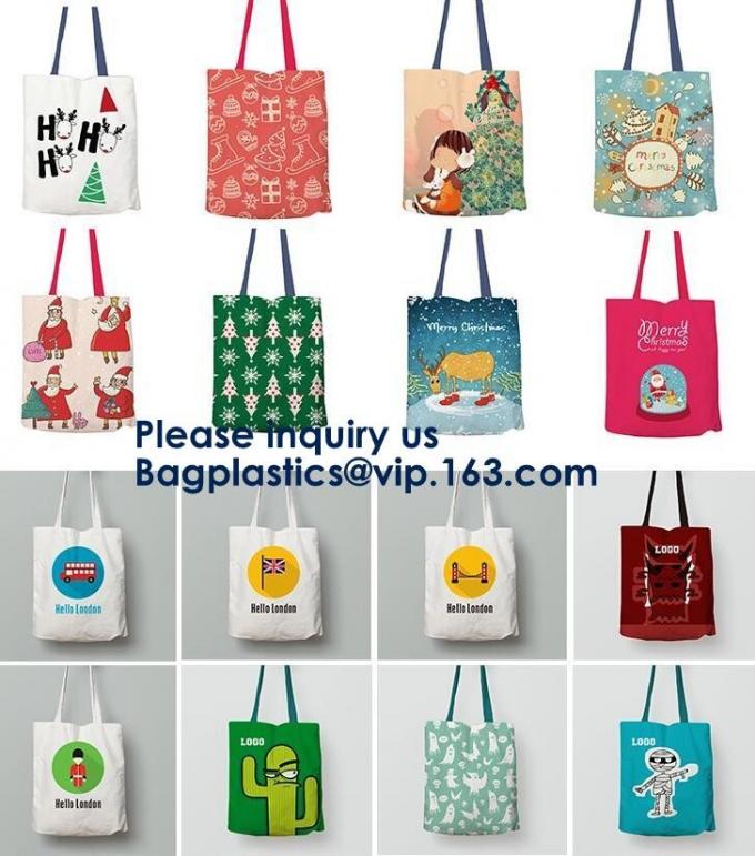 canvas cotton pouch tote bag with custom printed logo,shoulder