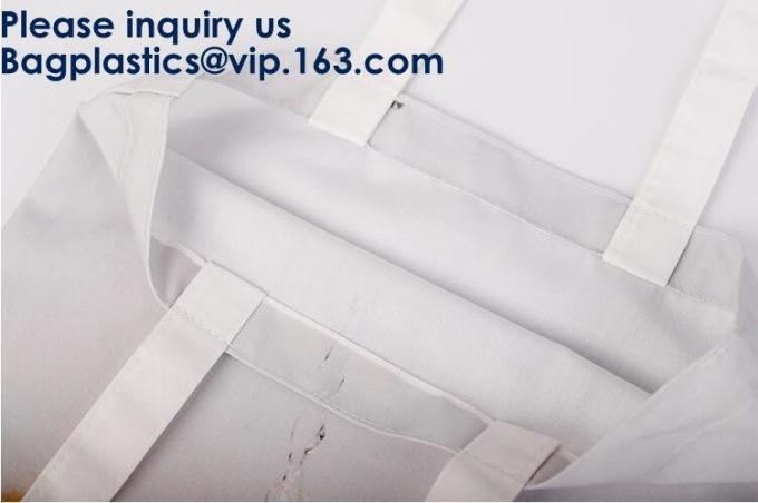 canvas cotton pouch tote bag with custom printed logo,shoulder