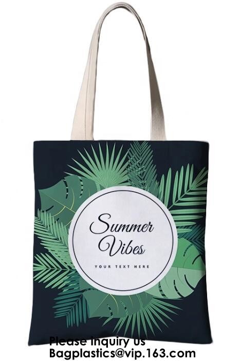 canvas cotton pouch tote bag with custom printed logo,shoulder