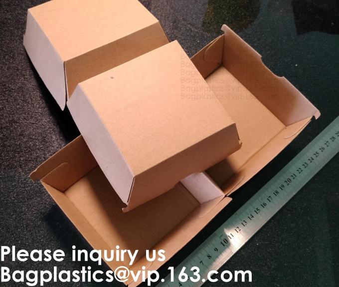 Disposable F Flute Corrugated Kraft Paper Food Tray For Hot Dog Burger Fries Triangle Packaging Pizza Box, Bagease, Bagp