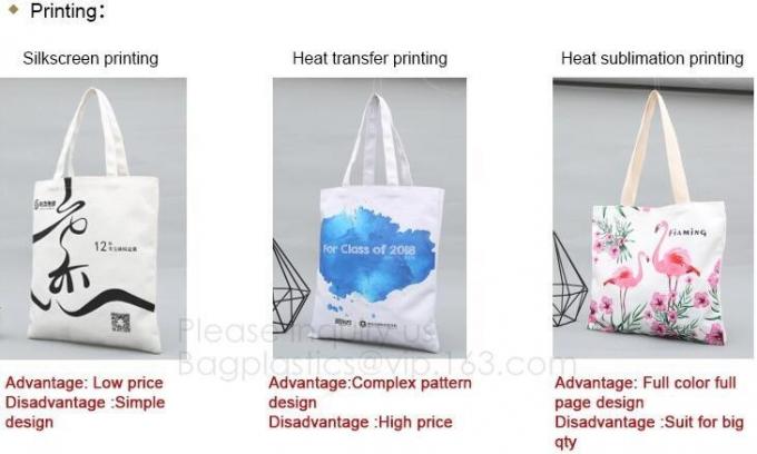 canvas cotton pouch tote bag with custom printed logo,shoulder