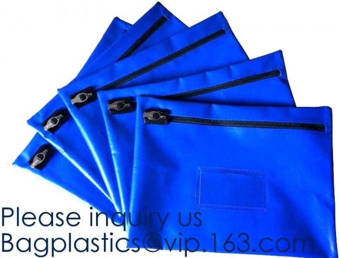 Locking Security Money Bag Cash Bank Deposit Bag with Two Keys Bank Security Deposit Bags Cash