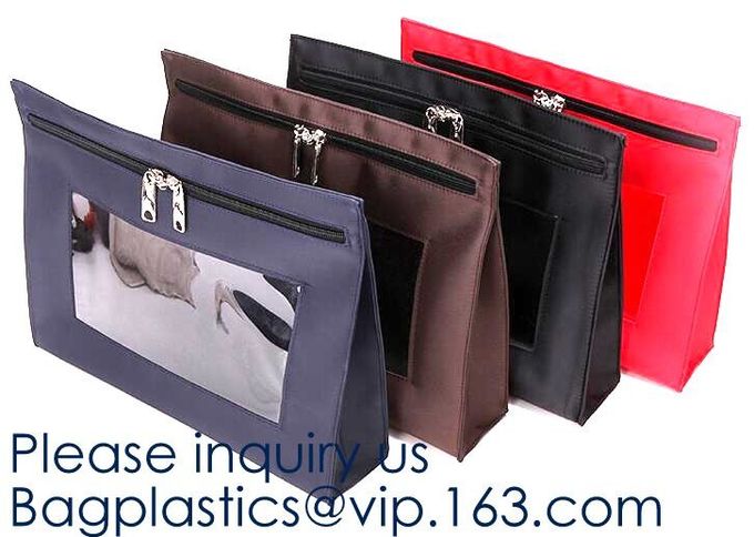 Custom Multi Function Waterproof Nylon Security Night Deposit Bags Zipper Locking Bank Bag For ...