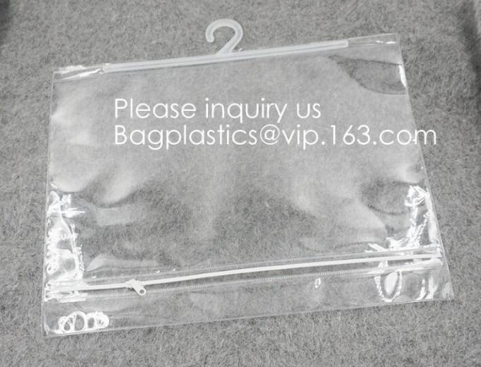 Biodegradable Compostable pac Hanger Garment Underwear Clothes Package Hanging Hook Plastic Bag With Self-Adhesive Seal