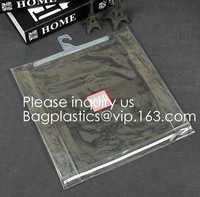 Biodegradable Compostable pac Hanger Garment Underwear Clothes Package Hanging Hook Plastic Bag With Self-Adhesive Seal