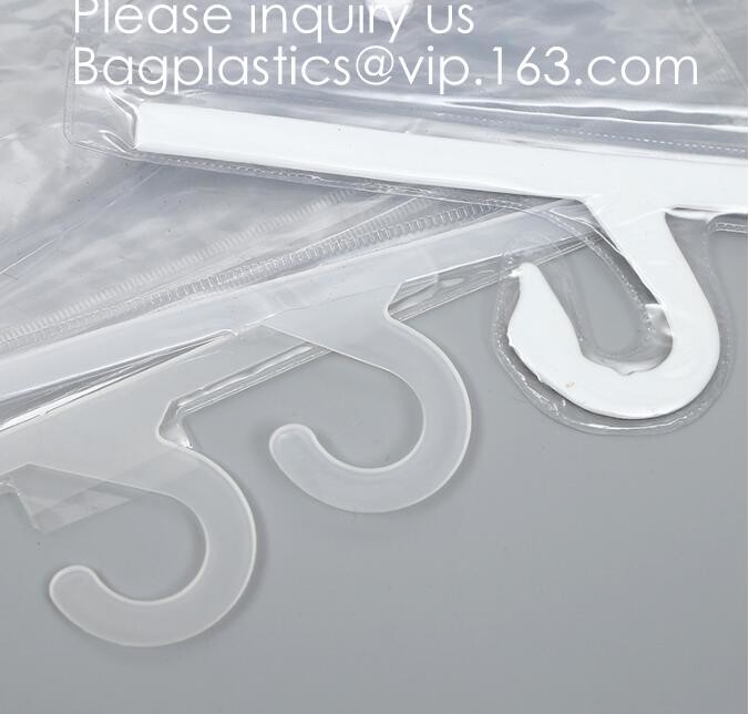 Biodegradable Compostable pac Hanger Garment Underwear Clothes Package Hanging Hook Plastic Bag With Self-Adhesive Seal