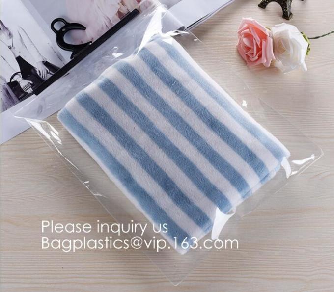 Biodegradable Compostable pac Hanger Garment Underwear Clothes Package Hanging Hook Plastic Bag With Self-Adhesive Seal