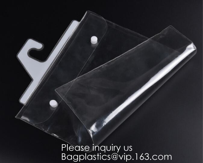 Biodegradable Compostable pac Hanger Garment Underwear Clothes Package Hanging Hook Plastic Bag With Self-Adhesive Seal