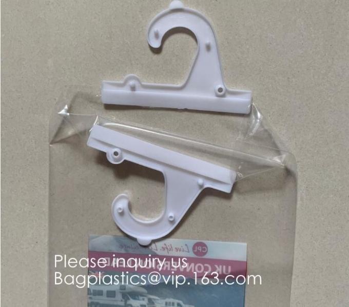 Biodegradable Compostable pac Hanger Garment Underwear Clothes Package Hanging Hook Plastic Bag With Self-Adhesive Seal