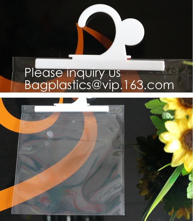 Biodegradable Compostable pac Hanger Garment Underwear Clothes Package Hanging Hook Plastic Bag With Self-Adhesive Seal