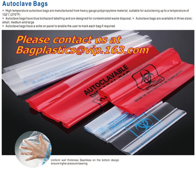 Autoclavable, Clinical, Specimen bags, autoclavable bags, sacks, Cytotoxic Waste Bags, bio