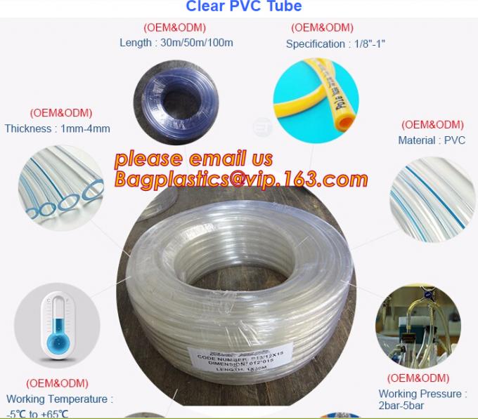 PVC Nontoxic Flexible Transparent PVC Tube, Hose for Delivery Liquid