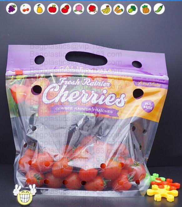 LDPE k aseptic grape bag,cherry bag,fruit bag with hole/slider k fruit