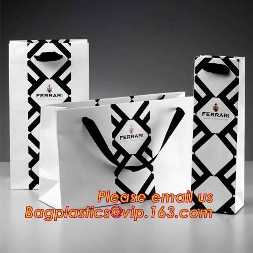 Fashion Design Luxury Brown Recycled Paper Carrier Bags,Fancy Luxury