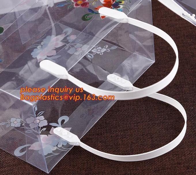 clear PP carry bag, PP Supermarket clear pvc Shopping plastic Bag