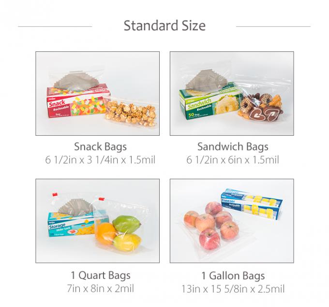 Custom Printed Biodegradable Food Grade Reusable Pe Plastic Poly Packaging Double Zip Lock Bag