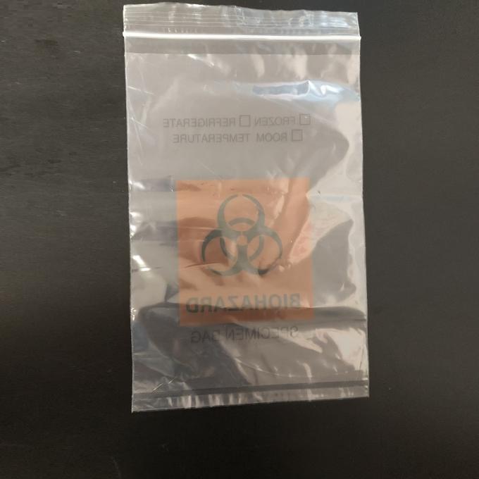 6*9 LDPE Ziplock Pathology transport envelope medical lab biodegradable biohazard trash collection specimen bag with pouch