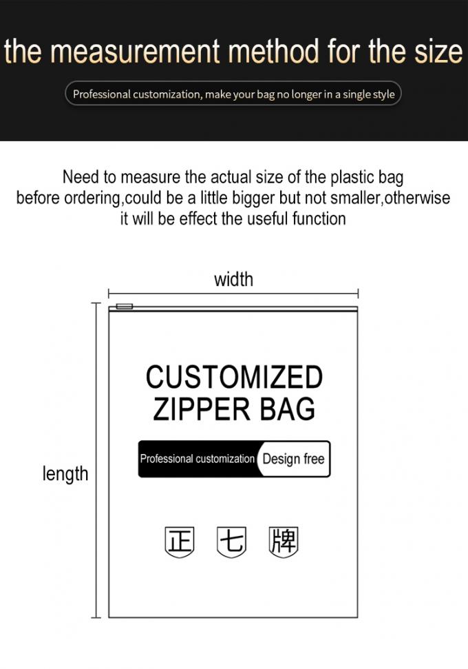 PVC Slider Frosted Zipper Bag ,Plastic Packing Bag With Zipper, Resealable Poly Bags