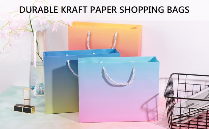Boutique Wedding Premium Fashionable Grey Tote Shopping Paper Bags Luxury Reusable Cotton Handles for Clothes/Jewelry