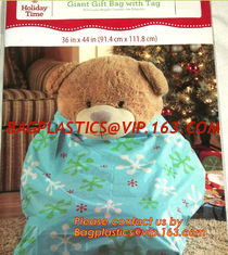 China table bag BIODEGRADABLE Christmas tree removal bag, hot sale drawstring chirstmas santa sack gift bag supplier