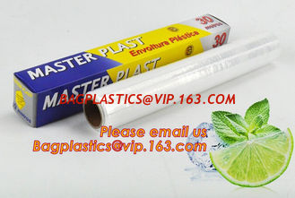 China Eco friendly non toxical soft pe pvc food cling wrap on sale, clear food film food grade PE plastic wrap supplier