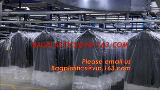China Clear Polyethylene Dry Cleaning Garment Bags On Rolls, Dry clean perforated clear poly plastic garment/laundry/clothing supplier