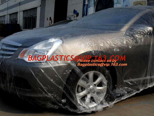 China PE car cover, plastic car cover, HDPE plastic overspray protective car cover, Decorative Film supplier