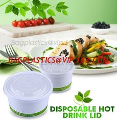 China PLA compostable lids, BPI certificated compostable coffee cup lid made in China, Coffee cup with CPLA lid supplier