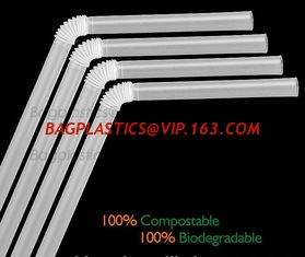 China Disposable Paper Straws Pure white Drinking Straws party straw, PLA plastic drinking straw supplier