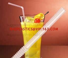 China Corn starch 100% biodegradable PLA drinking straw, PLA straw for cold drink plastic cup, 100% compostable flexible straw supplier