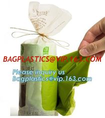 China Compostable Caddy Liners plastic Garbage Bag on Roll, biodegradable compostable garbage bag for construction wastes supplier