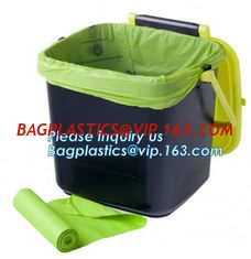 China 100% biodegradable compostable plastic garbage bags, 100% biodegradable black plastic garbage bags/Environmental compost supplier