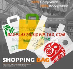 China 100% Biodegradable Compostable Grocery Shopping bag T-Shirt Bag for Take Out, shopping bag compostable bag made from cor supplier