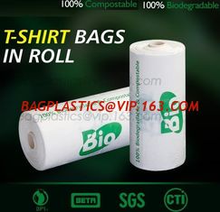 China PBAT+PLA 100% compostable bio degradable vest shopping bags, Carrier Small Compostable 100% Oxo Biodegradable Plastic Ba supplier