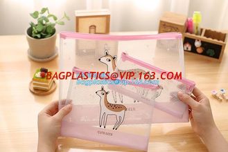 China mesh document bag with zipper/pvc mesh file folder, Waterproof Zip Lock Bag Mesh Plastic Zipper Bag supplier