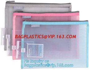 China promotion pvc binder file A4 mesh zipper waterproof bag from professional manufacturer, A4 A5 clear nylon mesh file fold supplier